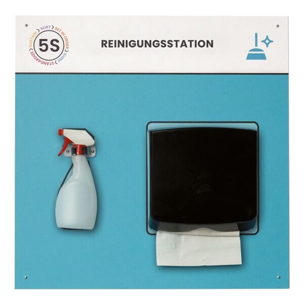 Paperflow Lean Management Board �Feuchtreinigungsstation� 75/75 cm blau
