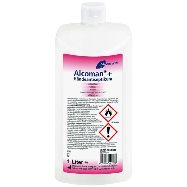 Meditrade H�ndedesinfektionsmittel Alcoman&reg; + 1000 ml