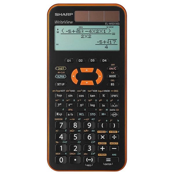 Sharp Wissenschaftlicher Taschenrechner �EL-W531XG� schwarz / orange