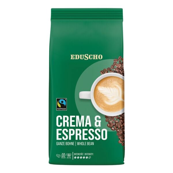 EDUSCHO Crema & Espresso Kaffeebohnen 1000 g