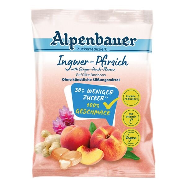 Alpenbauer Gef�llte Bonbons �Ingwer-Pfirsich� zuckerreduziert 60g