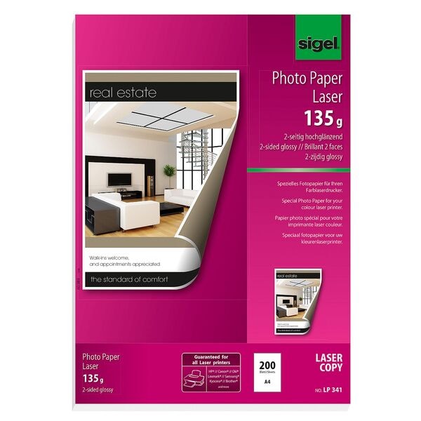 Sigel Fotopapier LP341 DIN A4 135 g/m 200 Blatt
