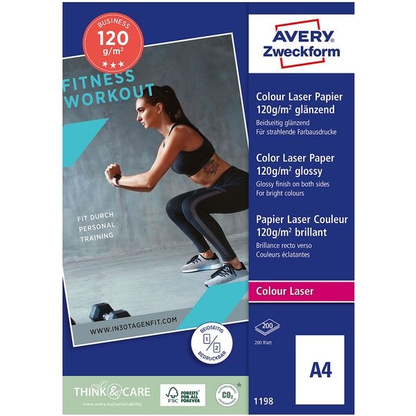 Avery Zweckform Fotopapier 1198 A4 120 g/m 200 Blatt