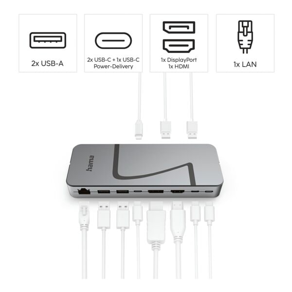 Hama USB4-Docking-Station Connect2Office Speed 10 Ports