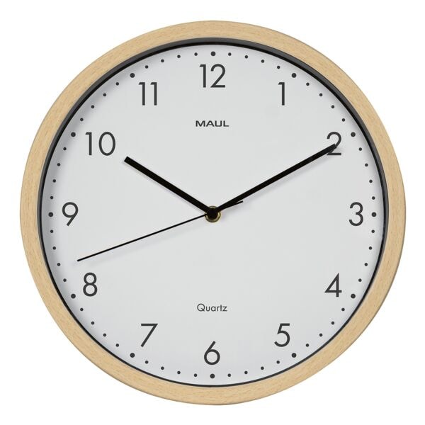 MAUL Wanduhr MAULgrain holzfarben 300 mm