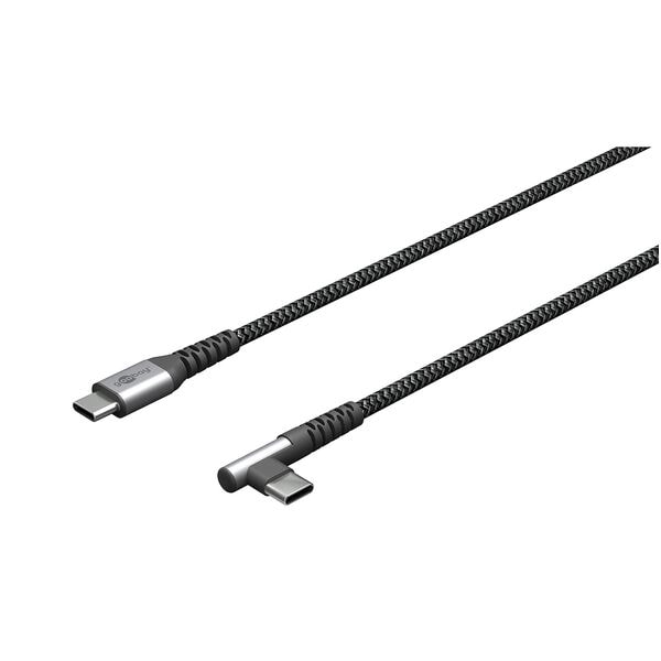 goobay USB-Kabel USB-C grau/schwarz 1.0 m