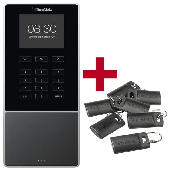 TimeMoto Zeiterfassungs-Komplettsystem �TM-616� inkl. RFID-Schl�sselanh�nger �RF-110�