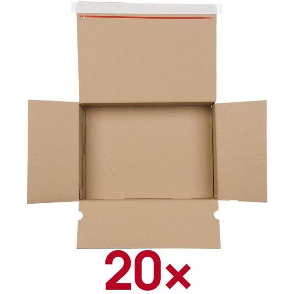 20 St�ck Kartons mit Automatikboden 35,0/25,0/8,0 cm