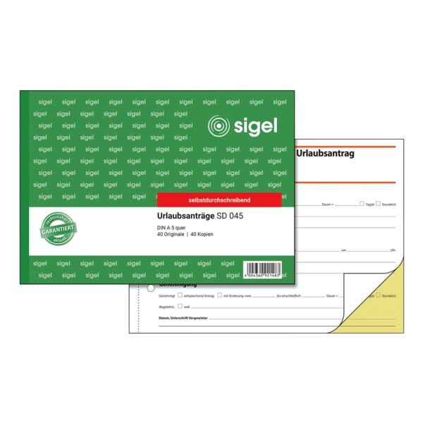 Sigel Formularbuch »Urlaubsantrag« SD045