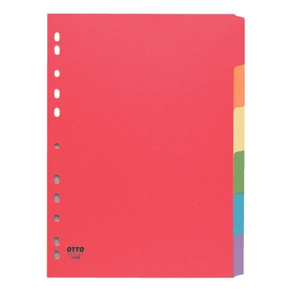 OTTO Office Register, A4 6-teilig, Intensivfarben, Recycling-Karton