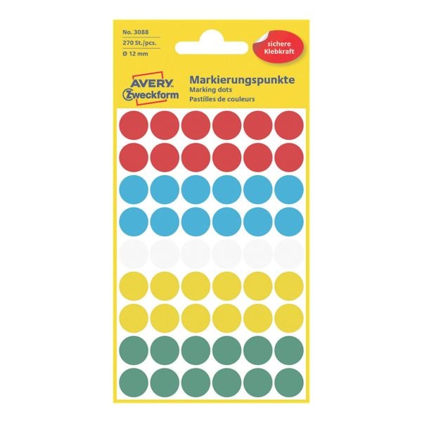 Avery Zweckform Avery Zweckform Markierungspunkte - 12 mm Ø - selbstklebend