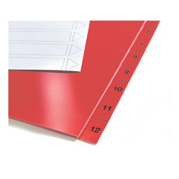 OTTO Office Register, A4, 1-12 12-teilig, wei� / einfarbige Taben, Kunststoff