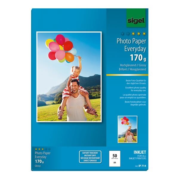 Sigel Foto Inkjet-Papier Everyday Plus IP714 A4 170 g/m 50 Blatt