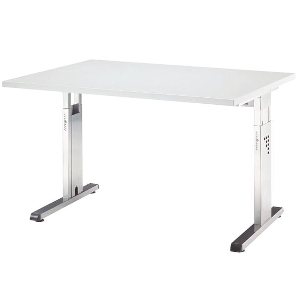 HAMMERBACHER Schreibtisch OS12 O-Line 120 cm, C-Fu weialuminium