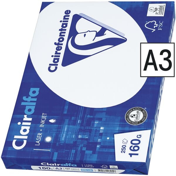 Multifunktionales Druckerpapier A3 Clairefontaine 2800 - 250 Blatt gesamt