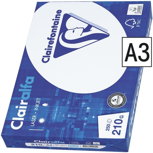 Multifunktionales Druckerpapier A3 Clairefontaine 2800 - 250 Blatt gesamt