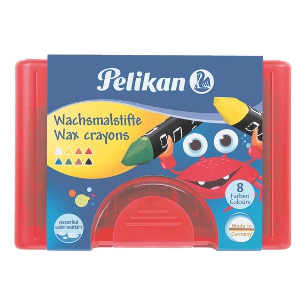 Pelikan Wachsmalstifte 8 Stk. inkl. Schaber in Fischform Pelikan Wachsmalstifte 8 Stk. inkl. Schaber in Fischform