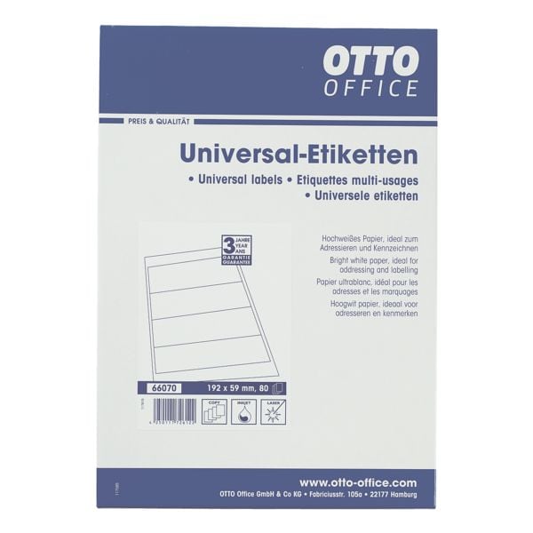 OTTO Office Selbstklebende Ordnerrcken–Etiketten hochwei 59x192 mm
