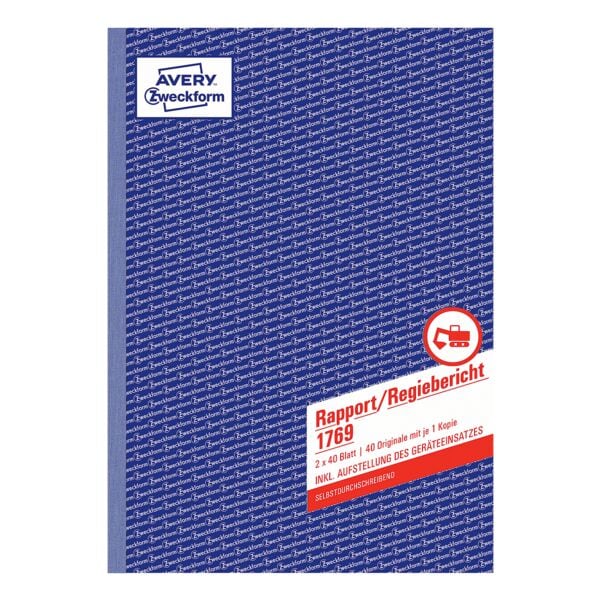Avery Zweckform Formularbuch »Rapport/Regiebericht« Avery Zweckform Formularbuch »Rapport/Regiebericht«