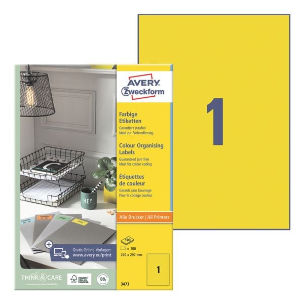 Avery Zweckform 100er-Pack Farbige Etiketten