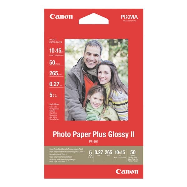 Canon Fotopapier Glossy Plus II 10x15 50 Blatt