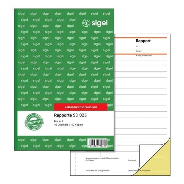 Sigel Formularbuch »Rapport« SD025 Sigel Formularbuch »Rapport« SD025