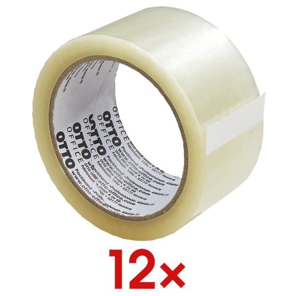 12x Packband OTTO Office Professional, 50 mm breit, 66 Meter lang - mittellaut abrollbar