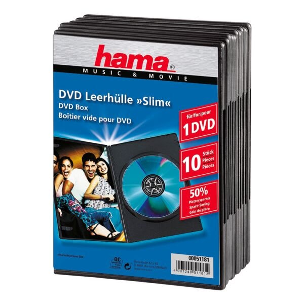 Hama DVD/Blu-ray-Leerhllen Slim - 10 Stck