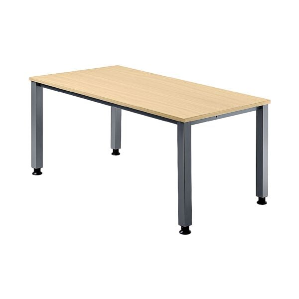 HAMMERBACHER Schreibtisch »Q-Line« 180 cm, 4-Fuß alufarben HAMMERBACHER Schreibtisch »Q-Line« 180 cm, 4-Fuß alufarben