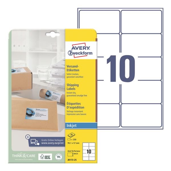 Avery Zweckform 250er-Pack Adressaufkleber »J8173-25« Avery Zweckform 250er-Pack Adressaufkleber »J8173-25«