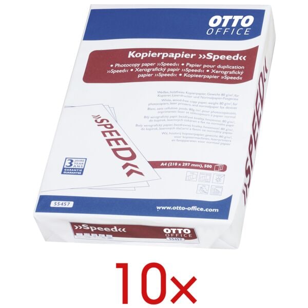 10x Kopierpapier OTTO Office SPEED - 5000 Blatt gesamt, 80g/qm