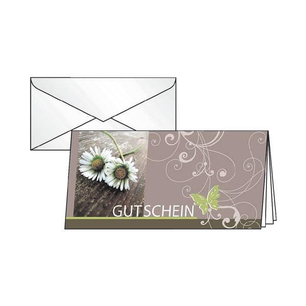 Gutscheinkarte SIGEL Gutschein-Karten, DIN lang, mit Umschlag, 10 Stück