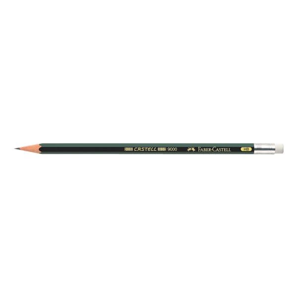 Bleistift Faber-Castell 9000, HB, mit Radiergummi