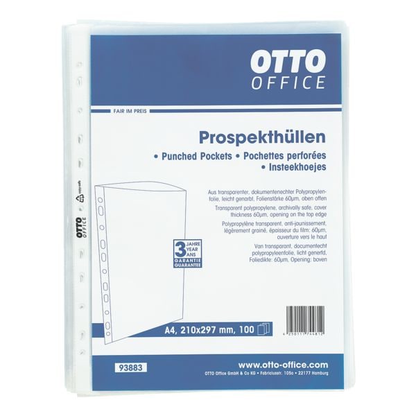 OTTO Office Prospekthlle Standard A4 genarbt, oben offen - 100 Stck