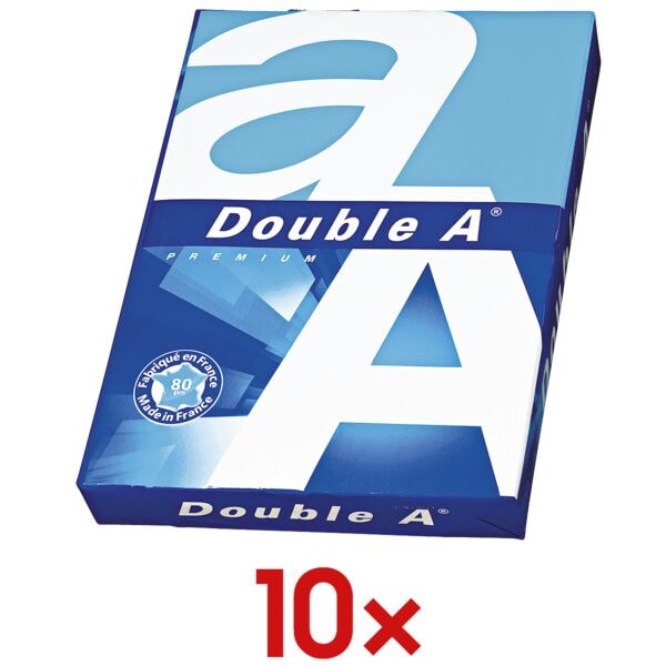 10x Multifunktionales Druckerpapier A4 Double A Premium - 5000 Blatt gesamt
