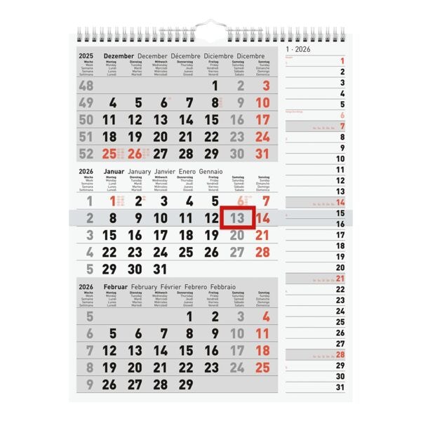 rido 3-Monats-Kombiplaner »2026«