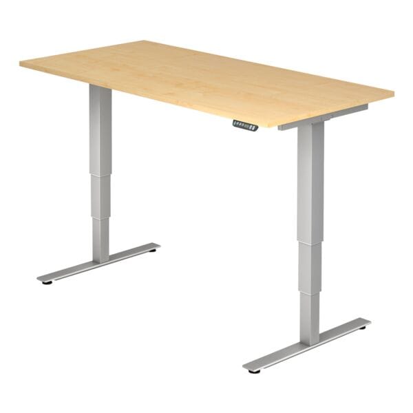 OTTO »Upper Desk« silberfarben, Office T-Fuß HAMMERBACHER 160 XDSM16 cm, (elektrisch) günstig höhenverstellbar Bei Schreibtisch