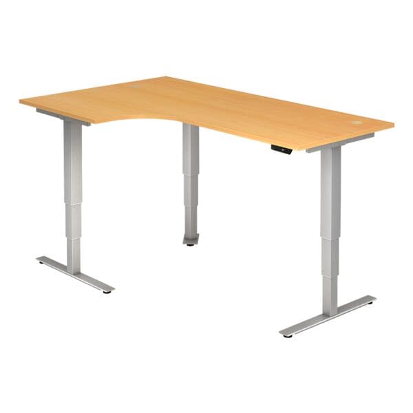 HAMMERBACHER Schreibtisch XDSM82 Upper Desk 200 cm, T-Fu silberfarben