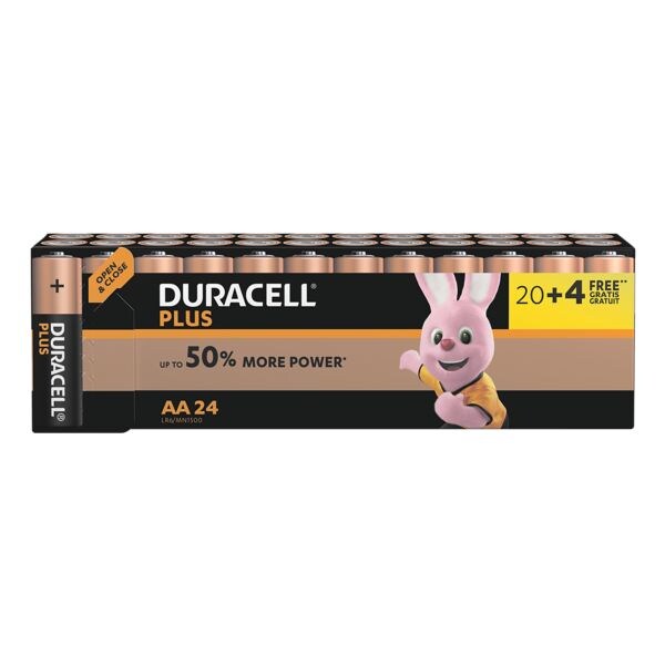 Duracell 24er-Pack Batterien »Plus« Mignon / AA / LR06 Duracell 24er-Pack Batterien »Plus« Mignon / AA / LR06