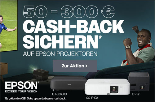 Epson Cashback Projektoren bis zu 300 Euro