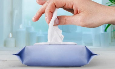 Feuchtes Toilettenpapier