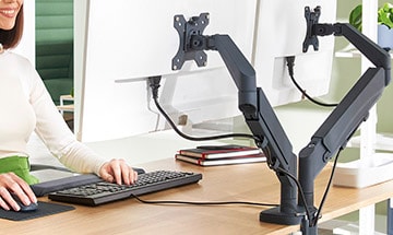 Platzsparende Monitorarme