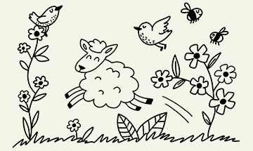 Schaf auf der Blumenwiese