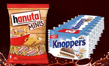 Waffelschnitten mit Schokolade