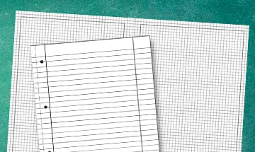 Lineatur ab 30 bis 54