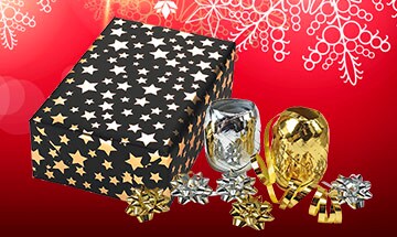 Geschenkpapier und -bänder für Ihre Weihnachtsgeschenke