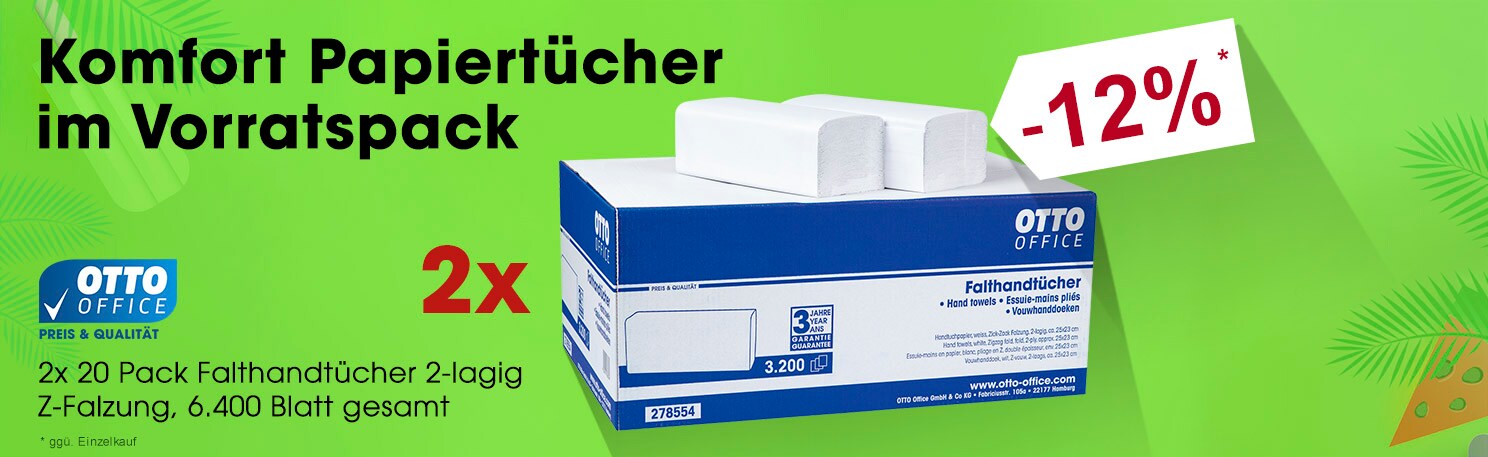 OTTO Office 2x 20 Pack Papierhandtücher
