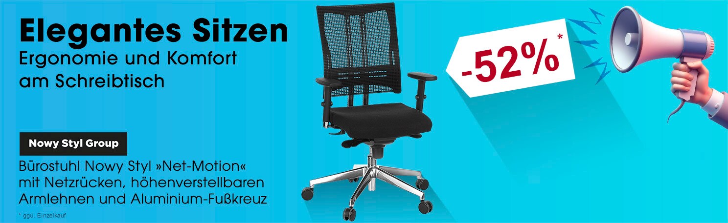 Nowy Styl Bürostuhl »Net-Motion« mit Armlehnen