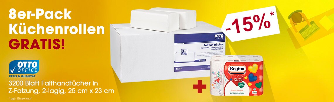 OTTO Office Papierhandtcher inkl. Kchenrollen 8er-Pack