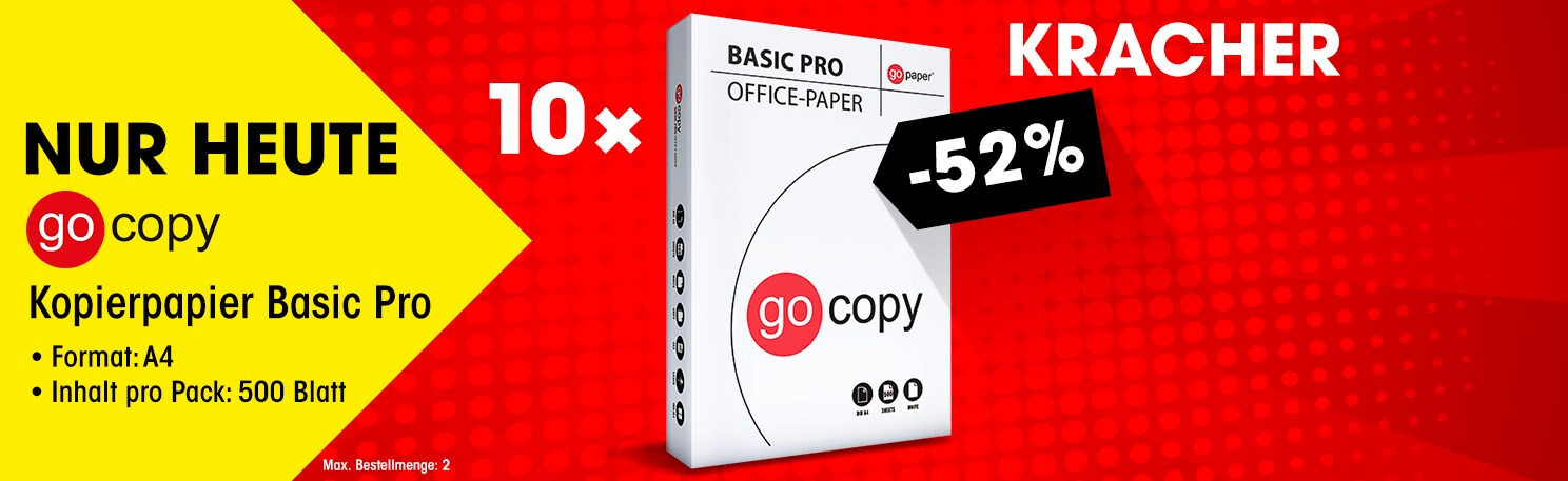go paper 10er Pack Kopierpapier A4 GO COPY BASIC PRO
